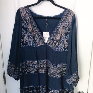 Free people indigo combo dress